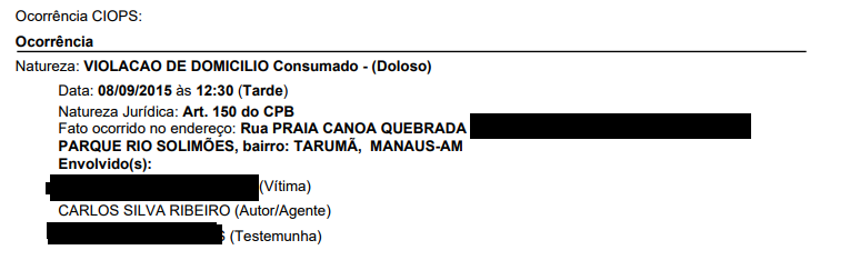 A vítima tinha diversas passagens pela polícia