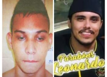 à esquerda Helison procurado pela polícia e à direita a vítima Leonardo. Foto: Reprodução.