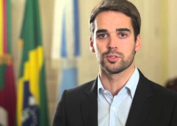 O candidato a governador do RS, Eduardo Leite