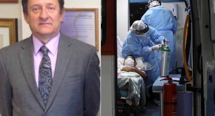 Agentes do Samu transferem paciente com coronavírus em ambulância em Manaus — Foto: REUTERS/Bruno Kelly