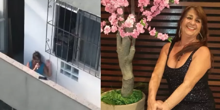 Nádia queria sacanear a vizinha e não imaginava que a repercussão do vídeo seria um sucesso. As duas são amigas e toda a vizinhança adora a cantoria. Fotos: Reprodução/Redes Sociais