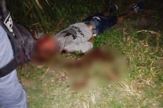 Homem foi executado em área de mata e encontrado na noite deste domingo (24) Foto: Divulgação