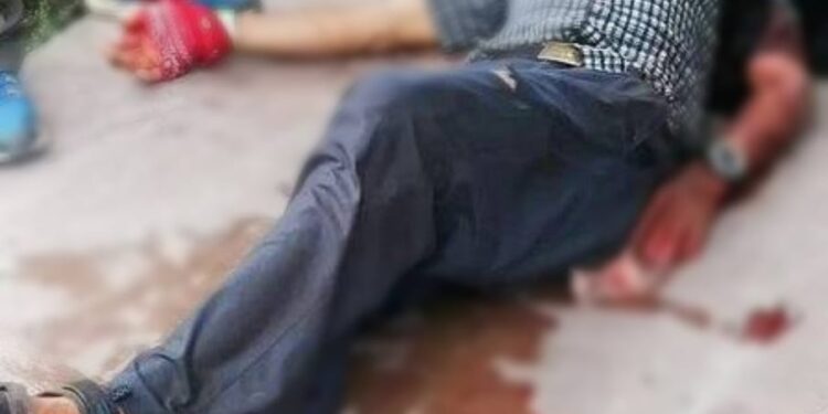 Homem foi socorrido por familiares que estavam com ele no momento do acidente. Foto: Reprodução.