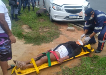 Acidente aconteceu bem cedo, por volta das 6h30 da manhã. Samu foi acionado. Foto: Divulgação