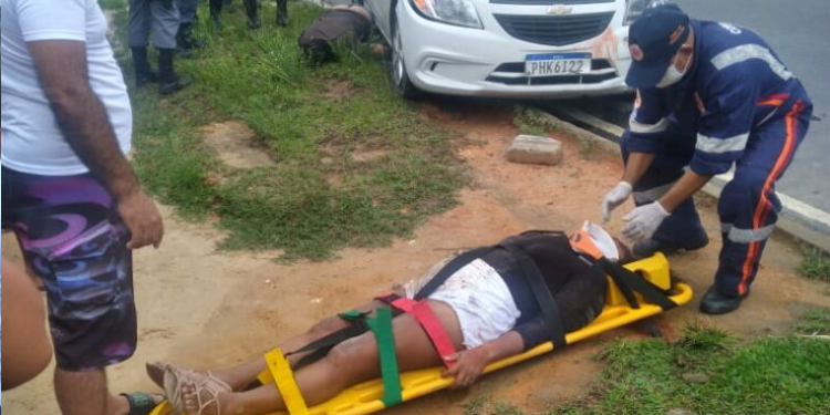 Acidente aconteceu bem cedo, por volta das 6h30 da manhã. Samu foi acionado. Foto: Divulgação