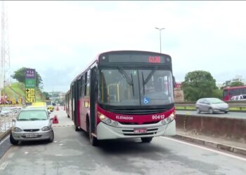 Suspeito desceu do ônibus da linha 6120 e tentou fugir roubando uma motocicleta. Foto: Reprodução/Internet