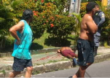 O crime aconteceu na tarde deste domingo (31), na rua Rosário, bairro São Raimundo, Zona  Oeste. Foto: Divulgação