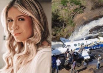 A retirada do avião está a cargo da empresa dona da aeronave, PEC Táxi Aéreo. Foto: Reprodução/Internet