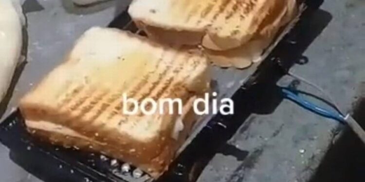 Detento mostrou que na cela há uma sanduicheira improvisada e dá pra fazer tranquilamente um lanche rápido. Foto: Reprodução/Instagram