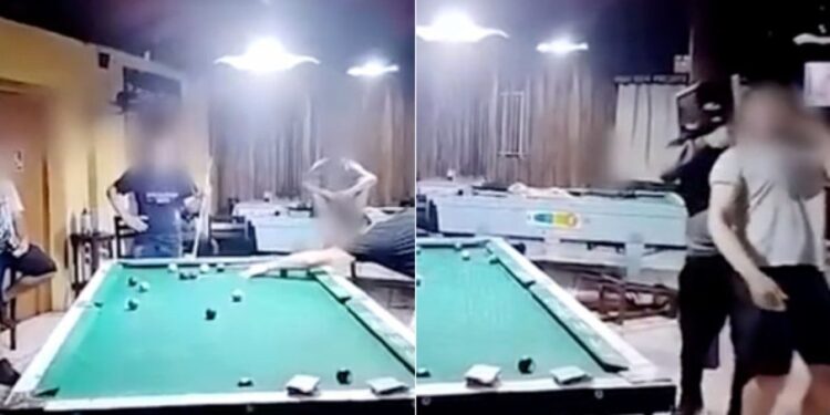 Ação foi toda filmada e aconteceu no momento em que trio disputava uma partida. Foto: Reprodução/Internet