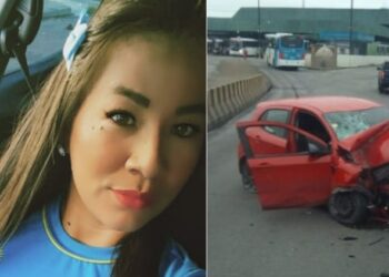 Mulher foi identificada como Nayara e ela estava acompanhada de uma pessoa que se feriu. Foto: Divulgação