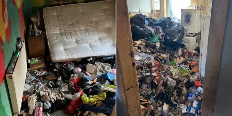 O dono da residência relatou que ao entrar a cena 'era horrível e o cheiro era inacreditável'. Foto: Reprodução