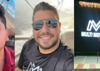 Josué (de vermelho) é procurado. Abrahão é dono de loja que dinheiro era lavado.