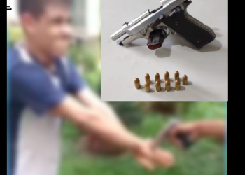 O rapaz foi apreendido justamente com a arma que teria sido usada no crime. Foto: Divulgação