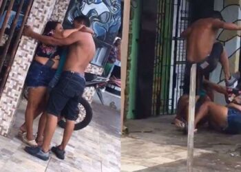 Toda a agressão foi filmada e postada nas redes sociais. Foto: Reprodução.