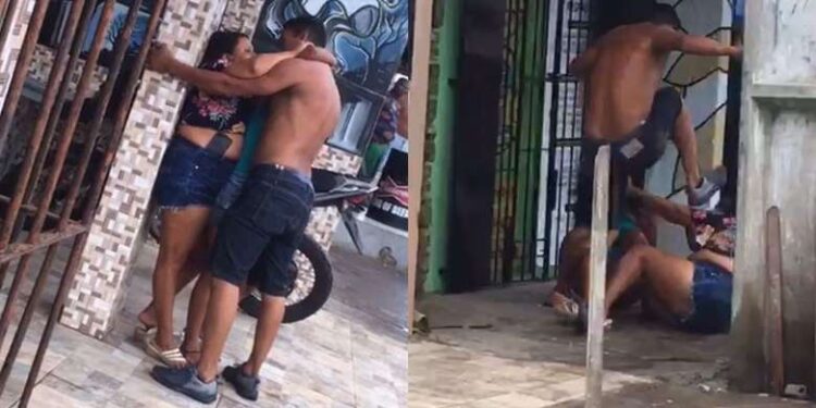 Toda a agressão foi filmada e postada nas redes sociais. Foto: Reprodução.