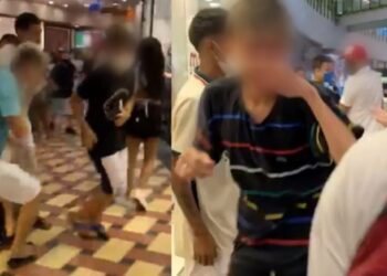 Jovens começaram a brigar pelos corredores do shopping, gerando uma confusão generalizada. Foto: Reprodução