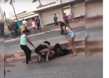 Mulheres brigaram feio. Foto: Reprodução