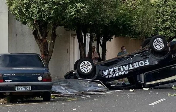 O acidente foi flagrado por câmeras de segurança. Foto: Divulgação
