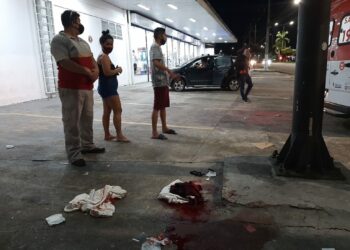 O homem foi levado pelo Samu para um hospital da cidade. Foto: Divulgação