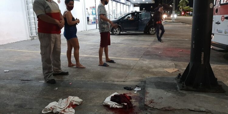 O homem foi levado pelo Samu para um hospital da cidade. Foto: Divulgação