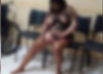 A mulher foi levada ainda lúcida para o hospital. Foto: Reprodução