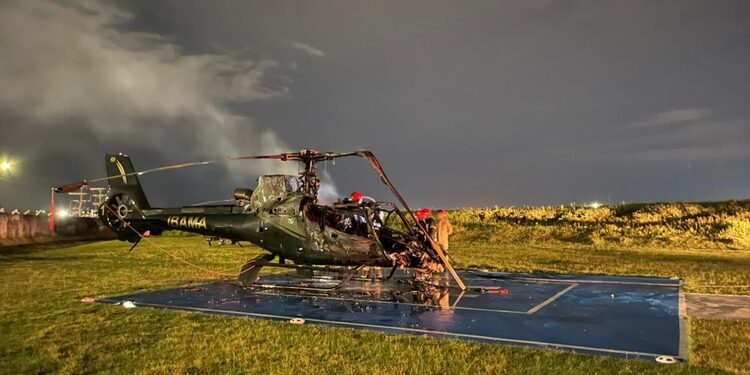 Incêndio aconteceu dentro do aeroclube. Foto: Divulgação