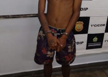 Homem foi levado para a delegacia após o crime. Foto: Divulgação