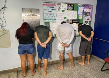 Entre os presos, três homens e uma mulher. Foto: Divulgação