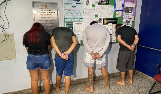 Entre os presos, três homens e uma mulher. Foto: Divulgação