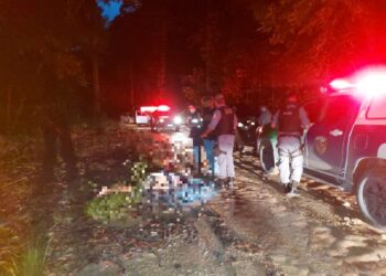 O corpo foi jogado em ramal no Brasileirinho, Zona Leste. Foto: Divulgação