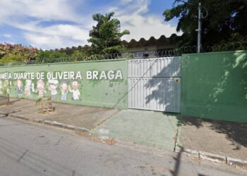 Caso aconteceu na Escola Municipal Edmeia Duarte de Oliveira Braga, em Betim, na Grande Belo Horizonte. Foto: Reprodução