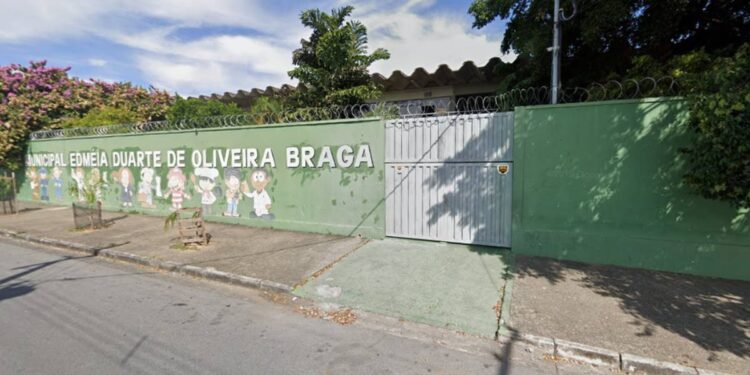 Caso aconteceu na Escola Municipal Edmeia Duarte de Oliveira Braga, em Betim, na Grande Belo Horizonte. Foto: Reprodução