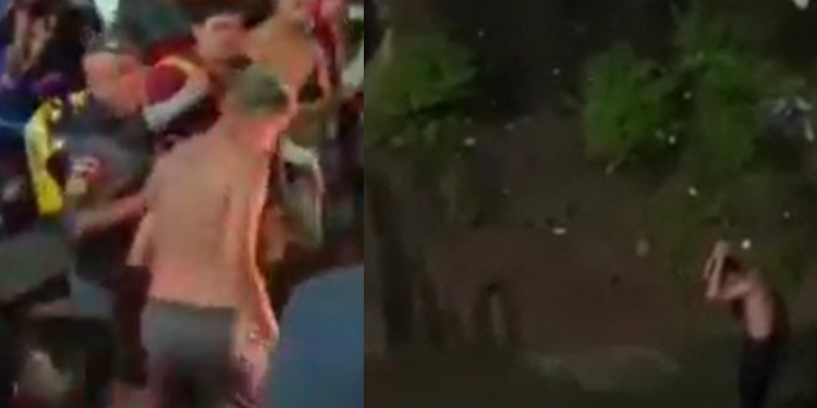 Suspeito foi escoltado pela polícia e levado para uma delegacia. Foto: Reprodução