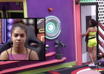 A participante foi informada sobre a decisão e saiu pelo confessionário. Foto: Reprodução/Gshow