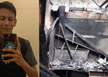 Sidcley Pinto Oliveira, de 23 anos, era o irmão mais velho. Casa ficou destruída. Foto: Reprodução