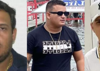 Aparecido Naves Junior (primeiro da esquerda), de 35 anos, foi quem ordenou o crime. Foto: Divulgação