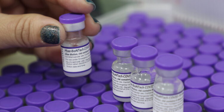 Imunizantes recebidos são da Pfizer, destinados a pessoas de 12 anos ou mais. Foto: Girlene Medeiros/FVS-RCP