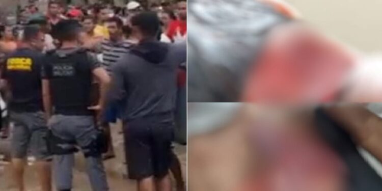 População ficou revoltada com morte de jovem e queria pegar os criminosos na delegacia. Foto: Divulgação