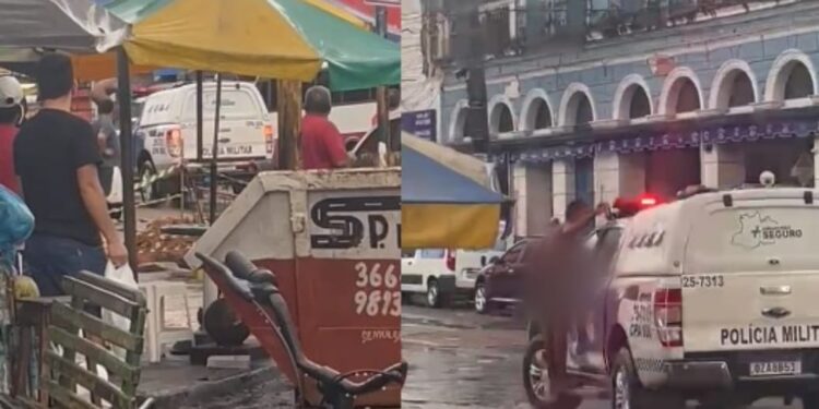 Pessoas que passavam pela avenida flagraram a situação. Foto: Reprodução