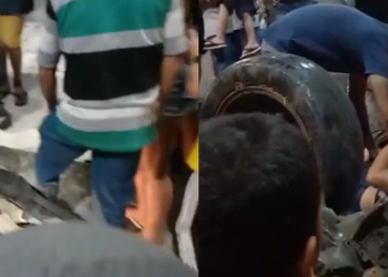 O acidente aconteceu na noite deste domingo (20), na Zona Leste da cidade. Foto: Divulgação