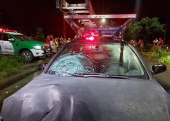 Vítima estava cambaleando quando foi para o meio da rua e atingida. Foto: Divulgação