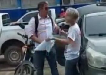 Vídeo mostra manifestantes cobrando promessas de campanha. Foto: Reprodução