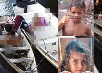 Crianças foram encontradas por homem que estava cortando madeira na mata. Foto: Divulgação e Manicoré Fuxico