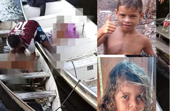 Crianças foram encontradas por homem que estava cortando madeira na mata. Foto: Divulgação e Manicoré Fuxico