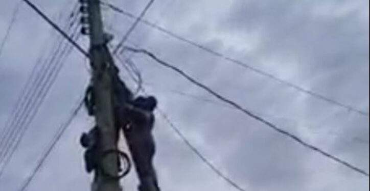 O pior só não aconteceu porque o homem estava preso ao cinto de segurança. Foto: Reprodução