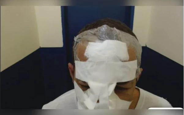 O homem teve que passar por uma reconstrução facial. Foto: Reprodução/Metrópoles