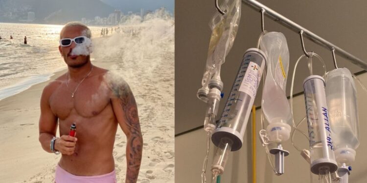 O manauara precisou ficar internado na UTI. Foto: Reprodução