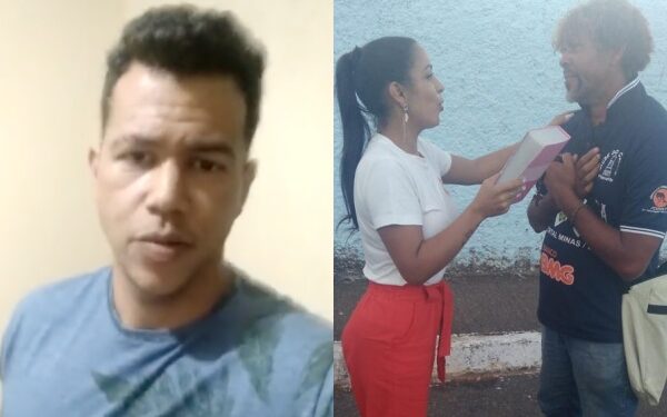 O personal trainer falou que a esposa foi vítima do mendigo. Foto: Reprodução