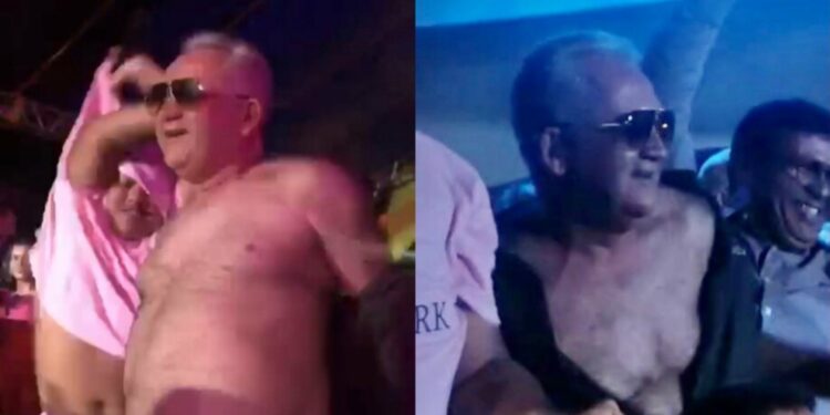 Vários vídeos foram feitos mostrando o prefeito pra lá de Bagdá. Foto: Reprodução